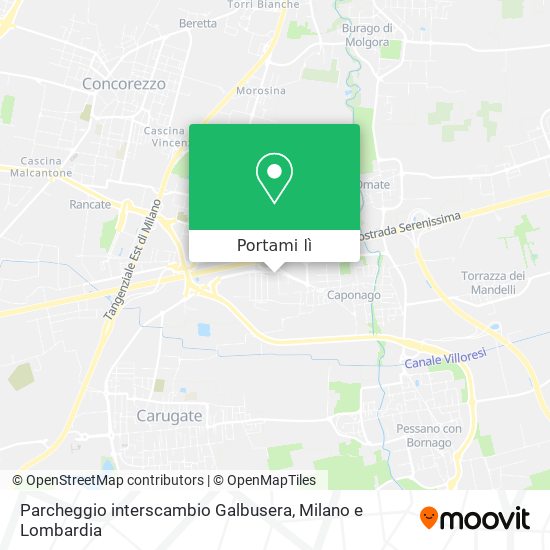 Mappa Parcheggio interscambio Galbusera