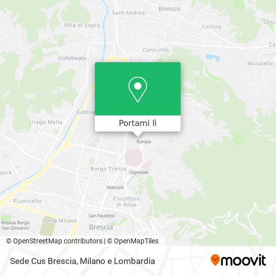 Mappa Sede Cus Brescia