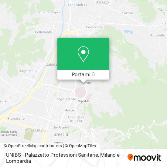 Mappa UNIBS - Palazzetto Professioni Sanitarie