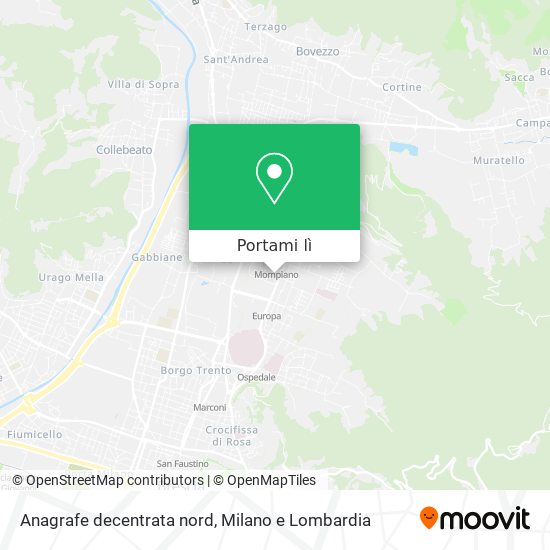 Mappa Anagrafe decentrata nord
