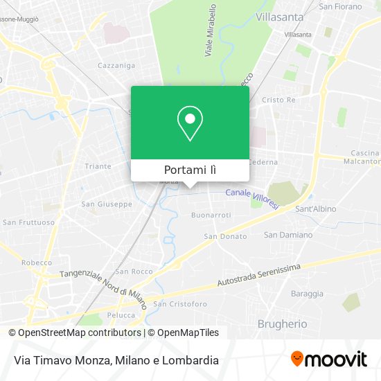 Mappa Via Timavo Monza