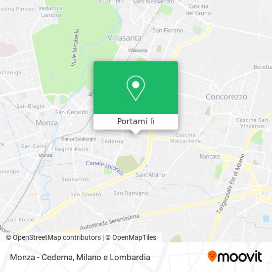 Mappa Monza - Cederna