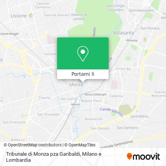 Mappa Tribunale di Monza pza Garibaldi