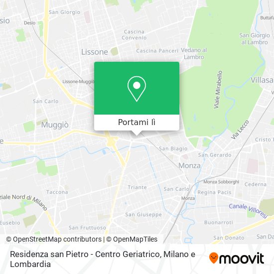 Mappa Residenza san Pietro - Centro Geriatrico