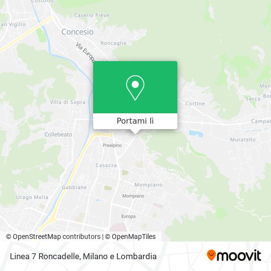 Mappa Linea 7 Roncadelle