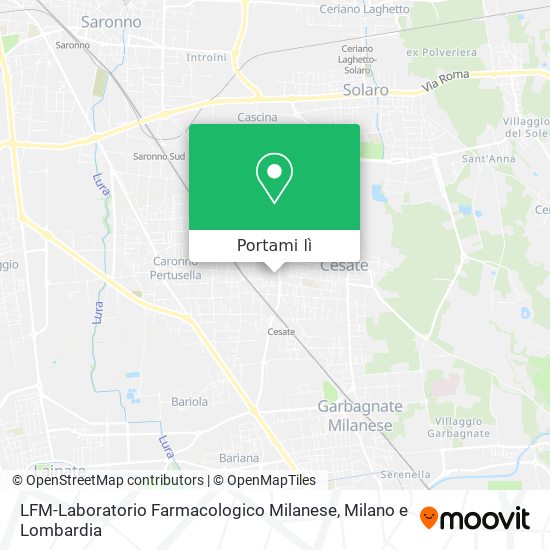 Mappa LFM-Laboratorio Farmacologico Milanese
