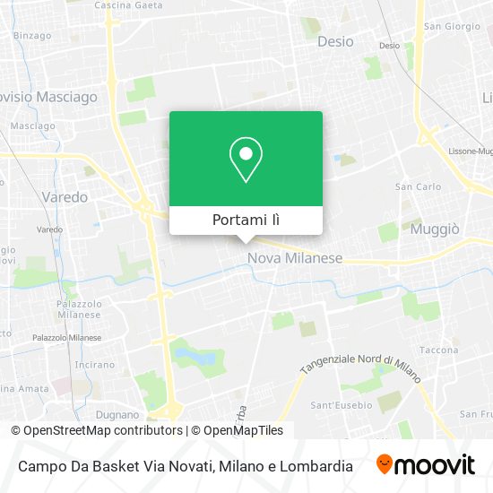 Mappa Campo Da Basket Via Novati