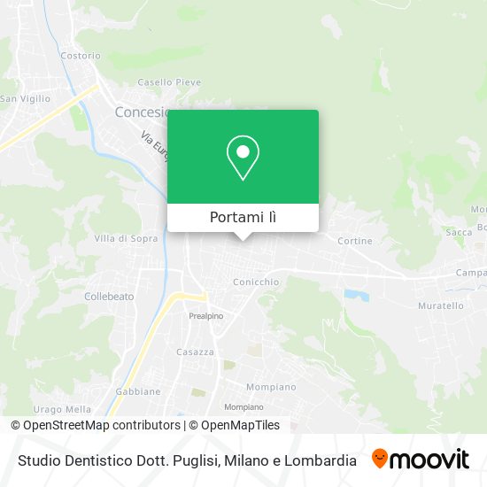 Mappa Studio Dentistico Dott. Puglisi