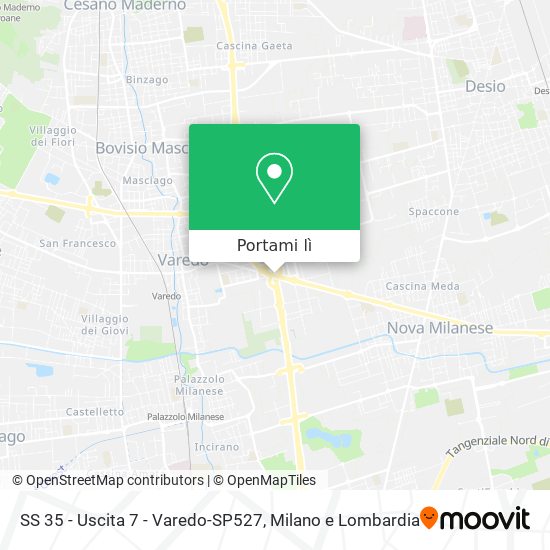 Mappa SS 35 - Uscita 7 - Varedo-SP527