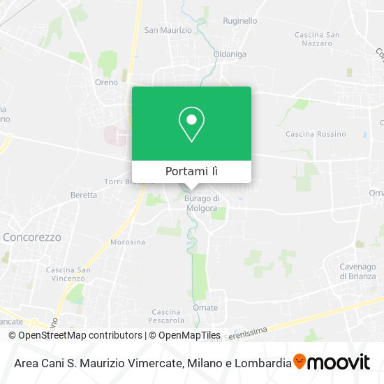 Mappa Area Cani S. Maurizio Vimercate