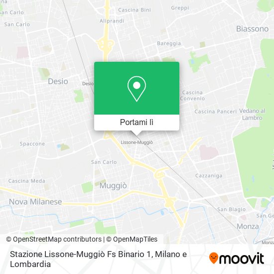 Mappa Stazione Lissone-Muggiò Fs Binario 1