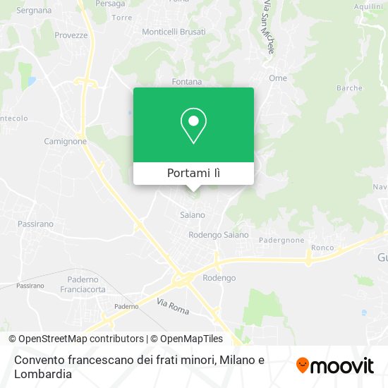 Mappa Convento francescano dei frati minori
