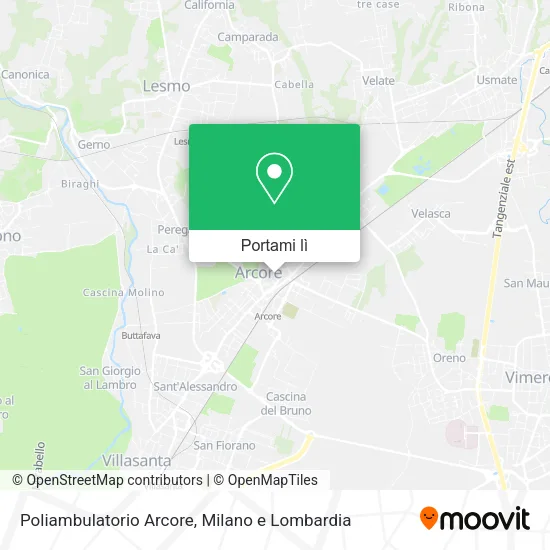 Mappa Poliambulatorio Arcore