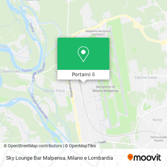 Mappa Sky Lounge Bar Malpensa