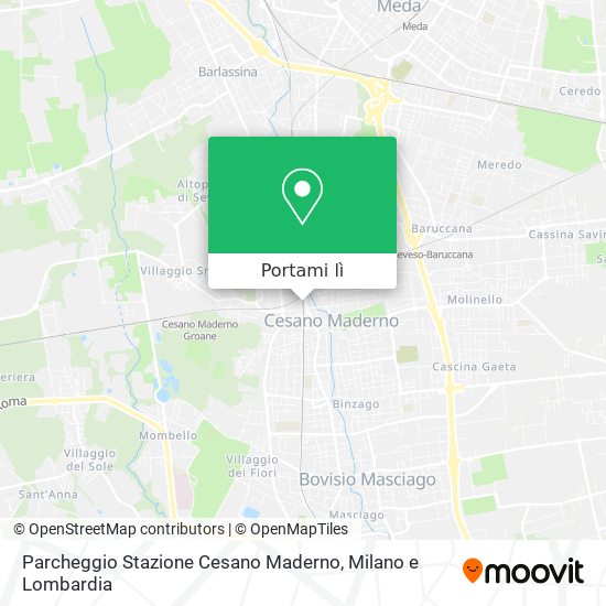 Mappa Parcheggio Stazione Cesano Maderno