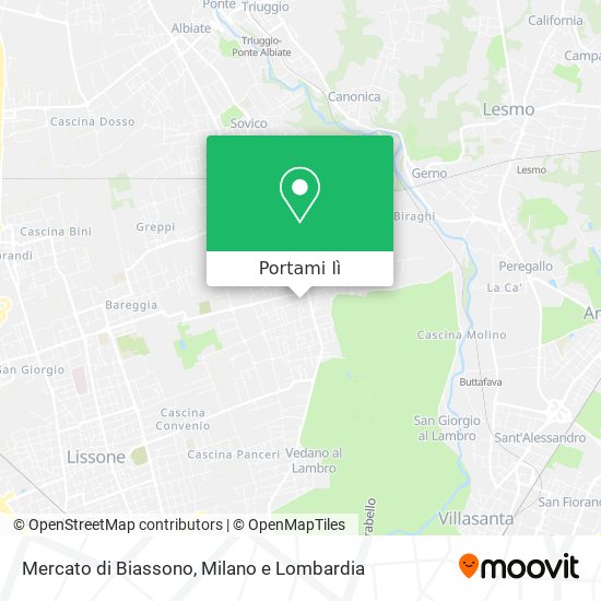 Mappa Mercato di Biassono