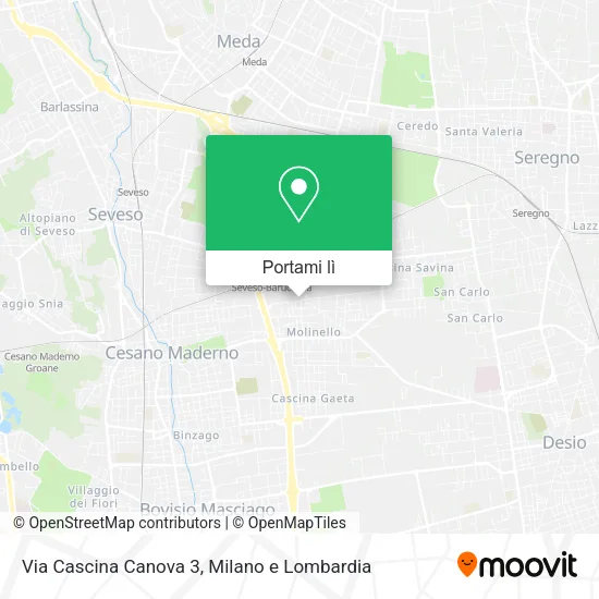 Mappa Via Cascina Canova 3