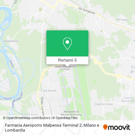 Mappa Farmacia Aeroporto Malpensa Terminal 2