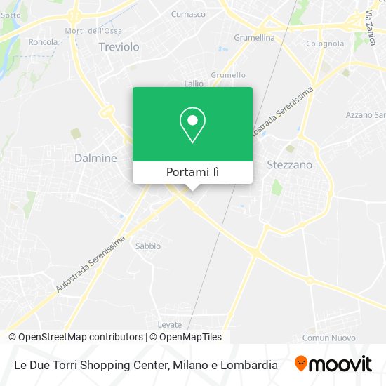 Mappa Le Due Torri Shopping Center