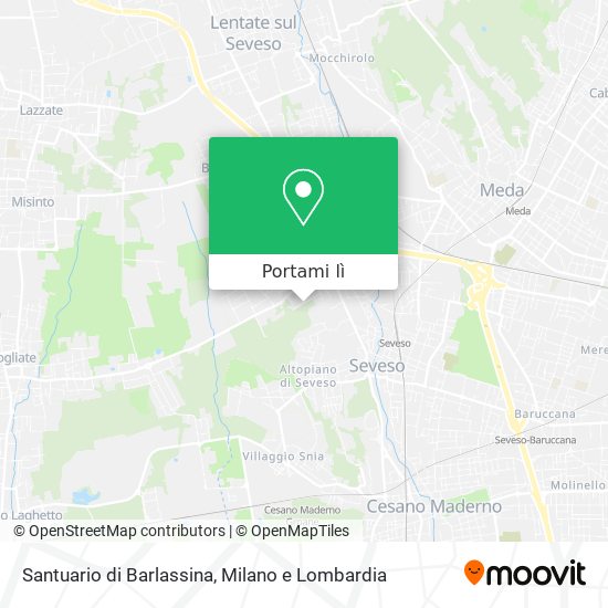 Mappa Santuario di Barlassina