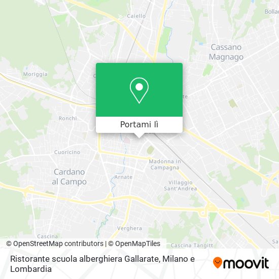 Mappa Ristorante scuola alberghiera Gallarate