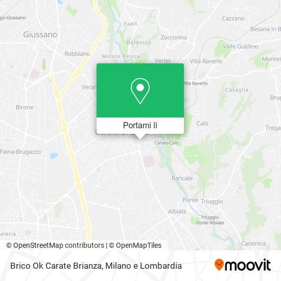 Mappa Brico Ok Carate Brianza