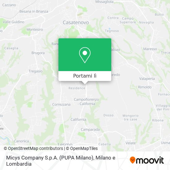 Mappa Micys Company S.p.A. (PUPA Milano)