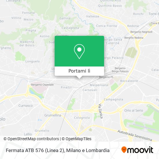 Mappa Fermata ATB 576 (Linea 2)