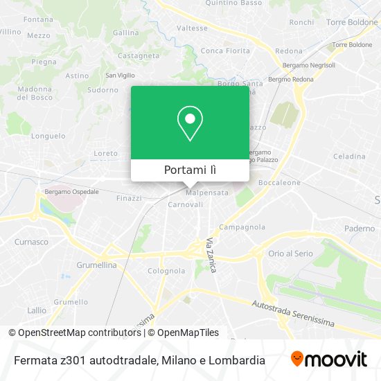 Mappa Fermata z301 autodtradale
