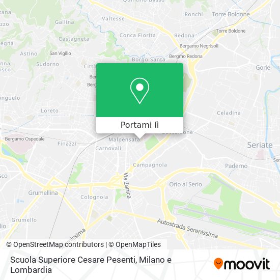 Mappa Scuola Superiore Cesare Pesenti