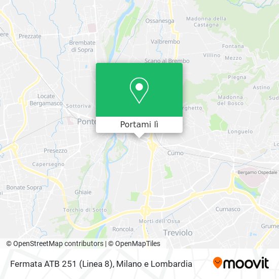 Mappa Fermata ATB 251 (Linea 8)