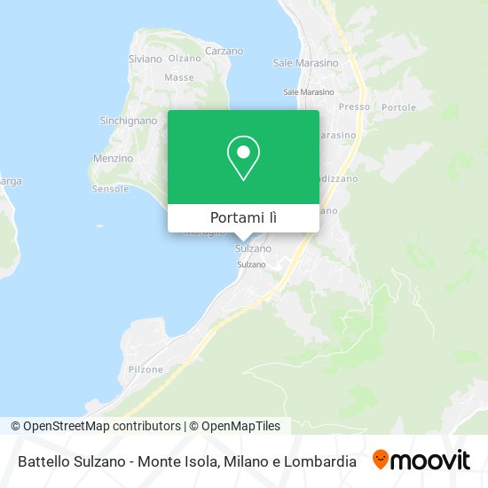 Mappa Battello Sulzano - Monte Isola