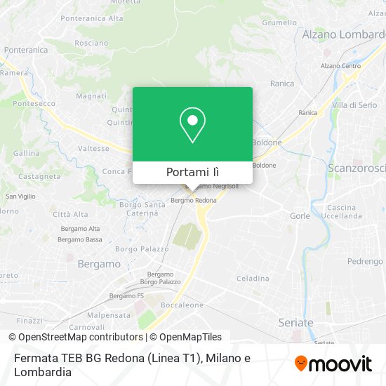 Mappa Fermata TEB BG Redona (Linea T1)