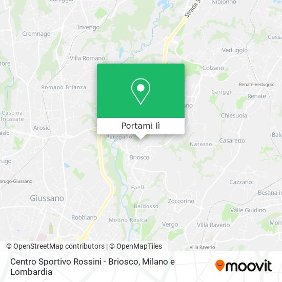 Mappa Centro Sportivo Rossini - Briosco
