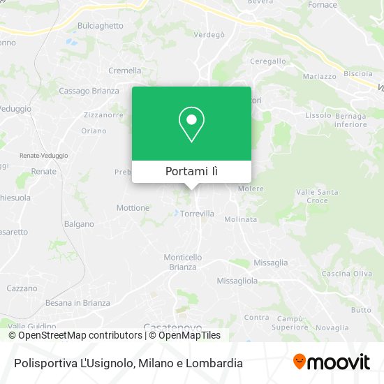 Mappa Polisportiva L'Usignolo