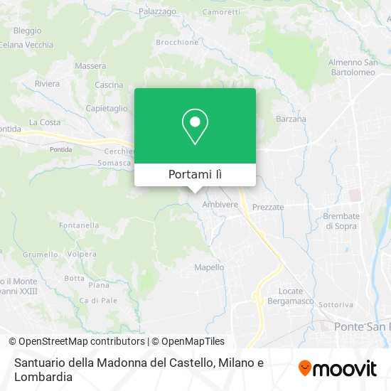 Mappa Santuario della Madonna del Castello