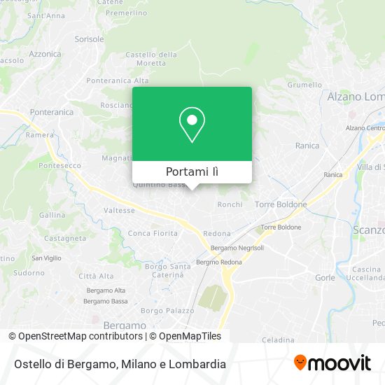 Mappa Ostello di Bergamo