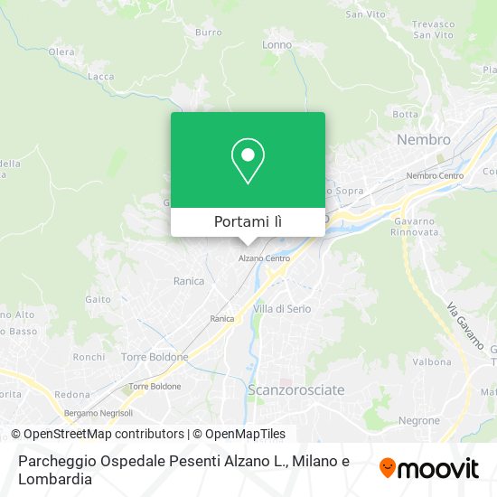 Mappa Parcheggio Ospedale Pesenti Alzano L.