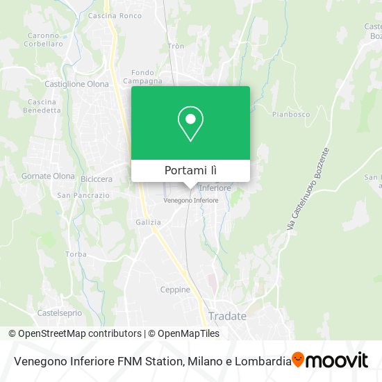 Mappa Venegono Inferiore FNM Station