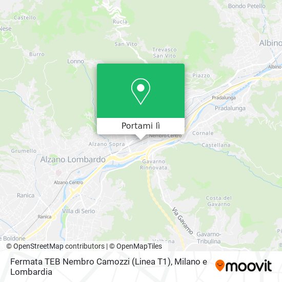 Mappa Fermata TEB Nembro Camozzi (Linea T1)