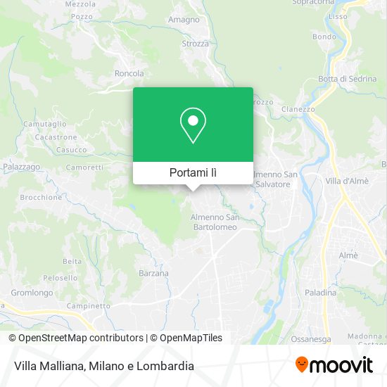 Mappa Villa Malliana