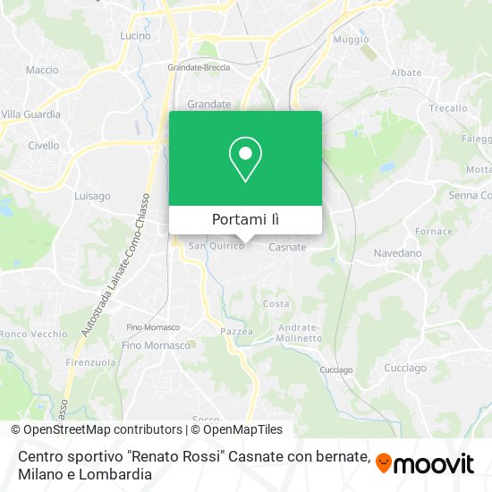 Mappa Centro sportivo "Renato Rossi" Casnate con bernate