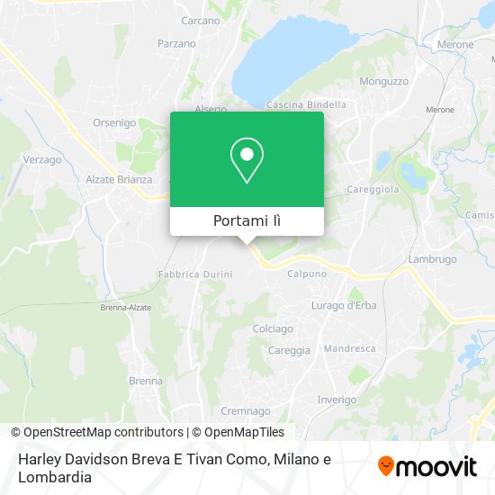Mappa Harley Davidson Breva E Tivan Como