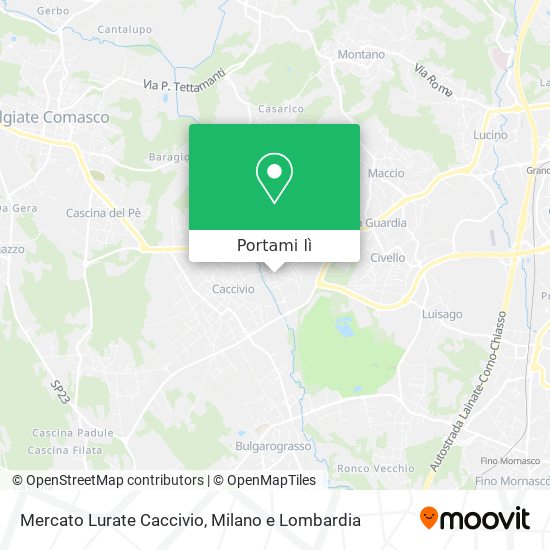 Mappa Mercato Lurate Caccivio