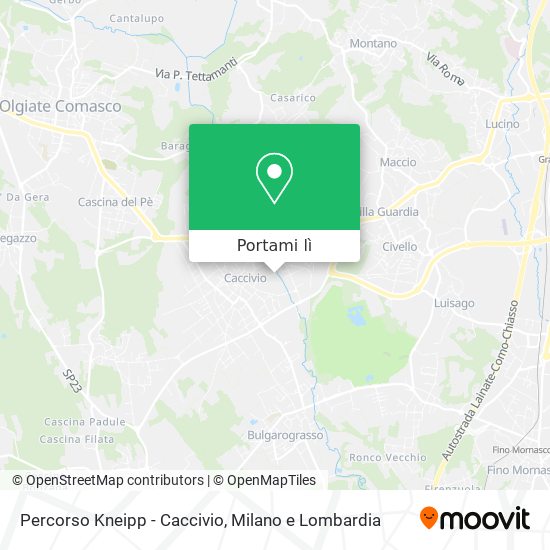 Mappa Percorso Kneipp - Caccivio