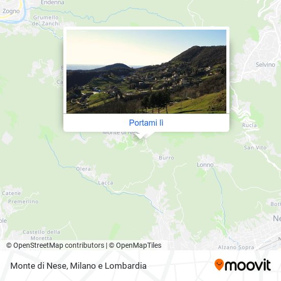 Mappa Monte di Nese