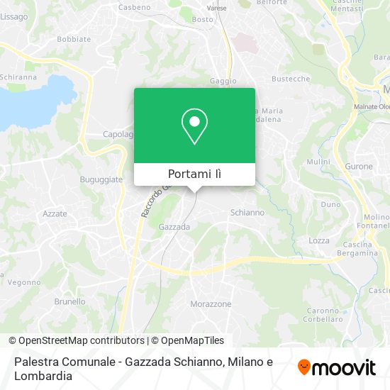 Mappa Palestra Comunale - Gazzada Schianno
