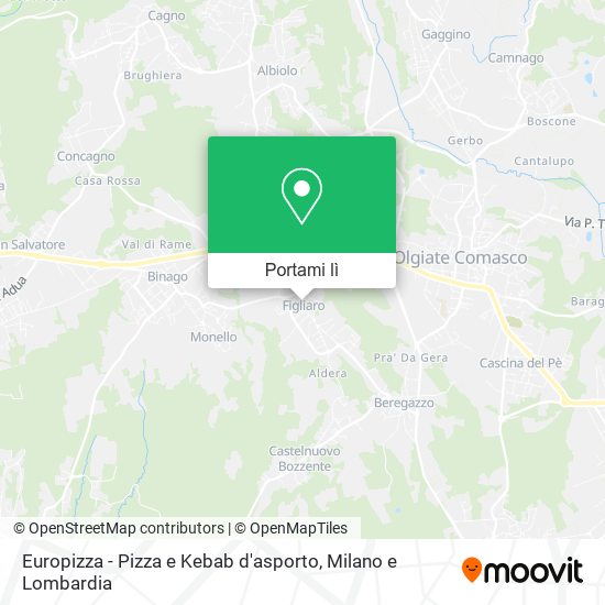 Mappa Europizza - Pizza e Kebab d'asporto