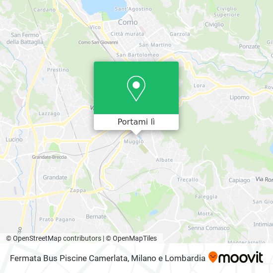 Mappa Fermata Bus Piscine Camerlata
