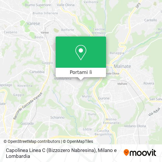 Mappa Capolinea Linea C (Bizzozero Nabresina)